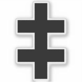 ロレーヌ十字架 (黒) シール