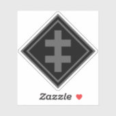 ロレーヌ十字架 – v2 （灰色） シール (シート)