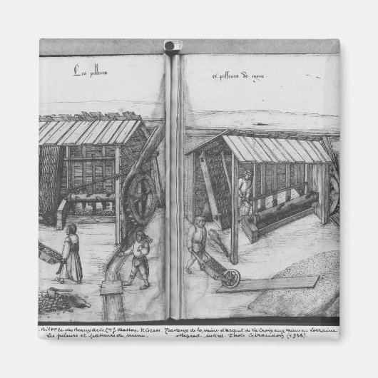 ロレーヌ・ラ・クロワ・オーマインズの銀鉱山 マグネット (正面)