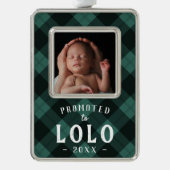 ロロに昇格 |ベビーフォトグランパ シルバープレートフレームオーナメント (正面)