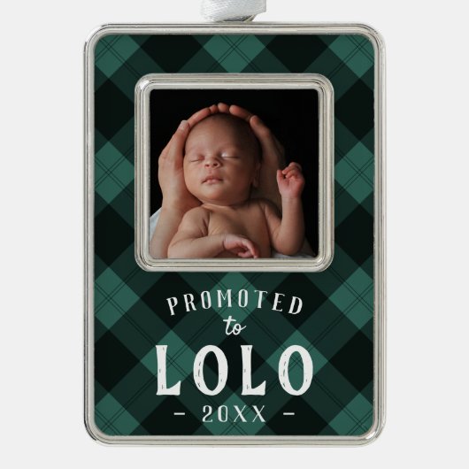 ロロに昇格 |ベビーフォトグランパ シルバープレートフレームオーナメント (正面)