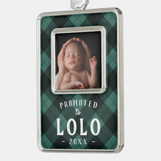 ロロに昇格 |ベビーフォトグランパ シルバープレートフレームオーナメント (左)