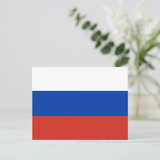 ロロシアのシア国旗 ポストカード (スタンド正面)