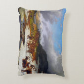 ロロスの北の山の中のトナカイの群れ アクセントクッション (裏面(縦))