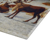 ロロスの北の山の中のトナカイの群れ カッティングボード (角)