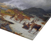 ロロスの北の山の中のトナカイの群れ カッティングボード (角)