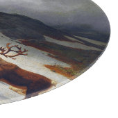 ロロスの北の山の中のトナカイの群れ カッティングボード (角)