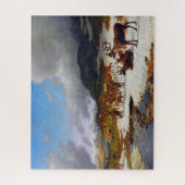 ロロスの北の山の中のトナカイの群れ ジグソーパズル (縦)