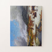 ロロスの北の山の中のトナカイの群れ ジグソーパズル (縦)