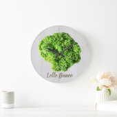 ロロビアンコサラダ葉レタスビーガン用 ラージ壁時計 (ホーム)