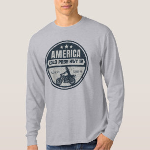 ロローパスロードオレゴンのモーターサイクルトリップ Tシャツ