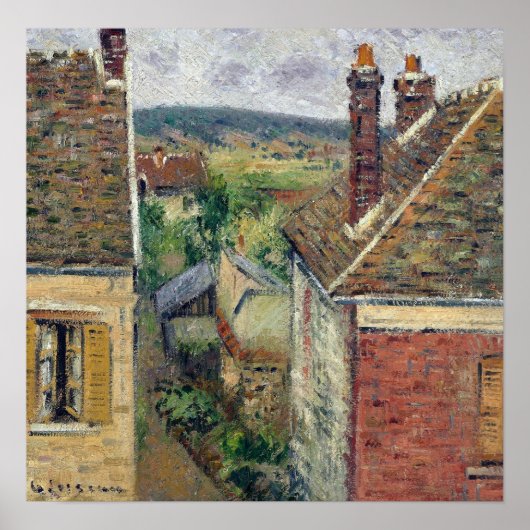 ロワゾウ – ノルマンディ1931の家の屋根 ポスター (正面)