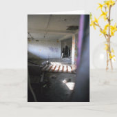 「ロワータウン駅舎を覗く」誕生日カード カード (黄色い花)