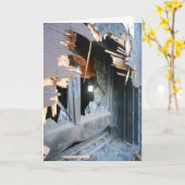 「ロワータウン・デポの割れた窓#2」早く治ってね カード (黄色い花)