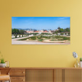 ロワーベルヴェデーレ宮殿の近くの庭園のビュー キャンバスプリント (インサイチュ (リビング))