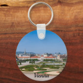 ロワーベルヴェデーレ宮殿の近くの庭園のビュー キーホルダー (正面)