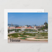 ロワーベルヴェデーレ宮殿の近くの庭園のビュー ポストカード (正面/裏面)