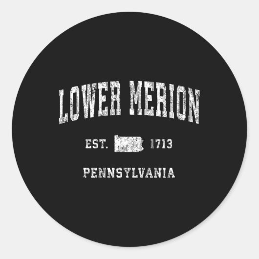 ロワーメリオンペンシルバニアPaアスレティックスポーツ ラウンドシール (正面)