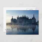 ロワールのロワール・エ・シェの夜明けのシャトー・シャンボール ポストカード (正面/裏面)