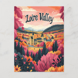 ロワールバレーフランスヴィンテージアート ポストカード