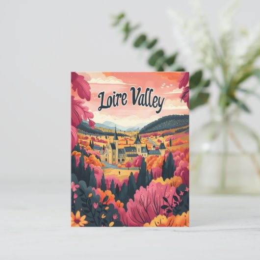 ロワールバレーフランスヴィンテージアート ポストカード (スタンド正面)
