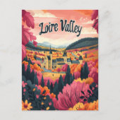 ロワールバレーフランスヴィンテージアート ポストカード (正面)