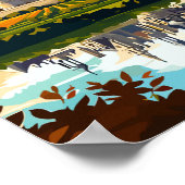 ロワールバレーフランスヴィンテージ旅行イラストレーション ポスター (角)