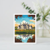 ロワールバレーフランスヴィンテージ旅行イラストレーション ポストカード (スタンド正面)