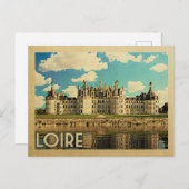 ロワールフランスヴィンテージトラベルシャトーシャンボルド ポストカード (正面/裏面)
