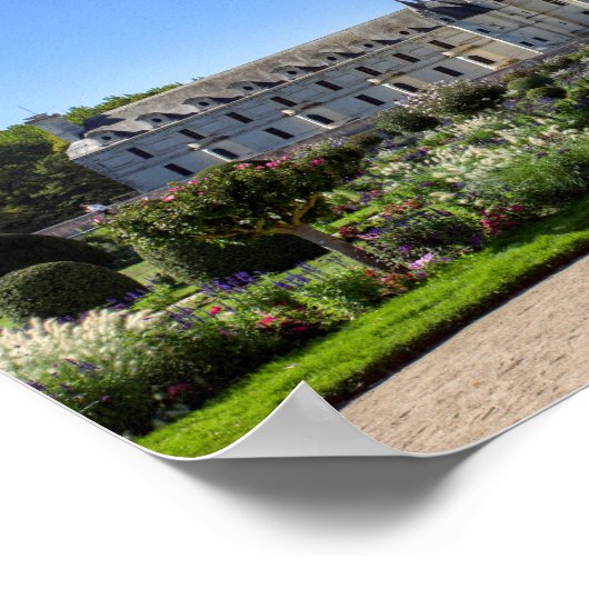 ロワール渓谷のシャトーデシェノンソー – フランス ポスター (角)