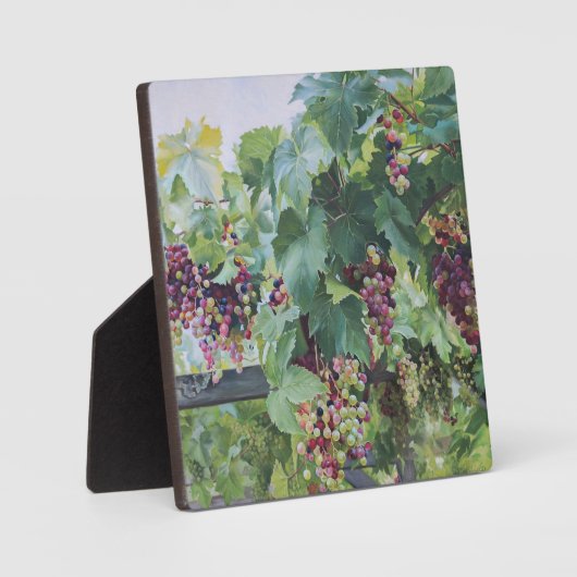 ロワール渓谷のワイナリー - フランスの葡萄絵画 フォトプラーク (正面)