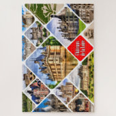 ロワール渓谷の城。コラージュ。 ジグソーパズル (縦)