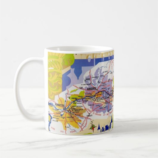ロワール渓谷ワインマップ コーヒーマグカップ (左)