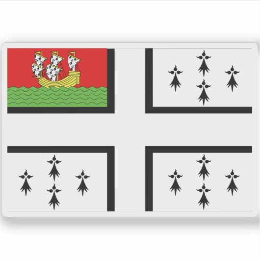 ロワール=アトランティック諸島国旗 シール (正面)