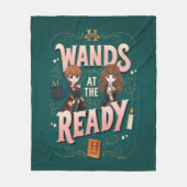 ロンとハーマイオニーが準備を進める フリースブランケット (正面)