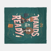 ロンとハーマイオニーが準備を進める フリースブランケット (正面(横))