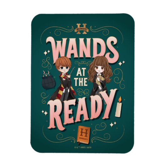 ロンとハーマイオニーが準備を進める マグネット (縦)