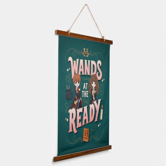 ロンとハーマイオニーが準備を進める 吊り下げ型タペストリー (傾斜あり)