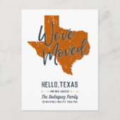ロンガーズバーントオレンジ引っ越しました-テキサス州 案内ポストカード (正面)