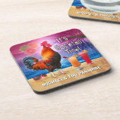 ロングおもしろいスターチキンカクテルトロピカルビーチ名 コースター (左側)