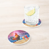 ロングおもしろいスターチキンカクテルトロピカルビーチ海 コースター (側面)