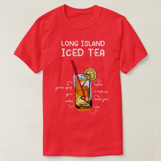 ロングアイスティーカクテルギフト Tシャツ (デザイン正面)