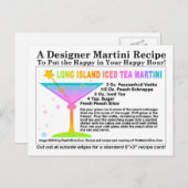 ロングアイスティーマルティーニレシピはがき ポストカード (正面/裏面)