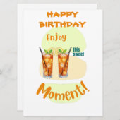 ロングアイスティー楽しむ甘い瞬間 案内状 (正面/裏面)