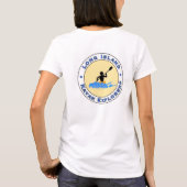 ロングアイランドのカヤックの探検家の女性のワイシャツ Tシャツ (裏面)