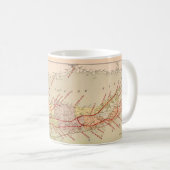 ロングアイランドのビンテージ地図マグ コーヒーマグカップ (正面右)
