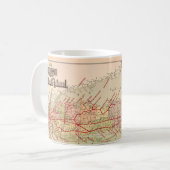 ロングアイランドのビンテージ地図マグ コーヒーマグカップ (正面左)