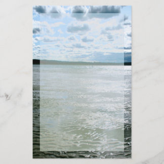 ロングアイランドのビーチの景色の文房具 便箋