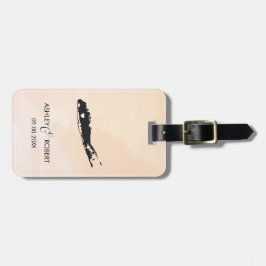 ロングアイランドの地図の結婚式の荷物のラベル、カスタムなギフト ラゲッジタグ