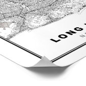 ロングアイランドの地図 ポスター (角)